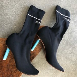 Vetements Jersey Lighter Heel Sock Ankle Boots